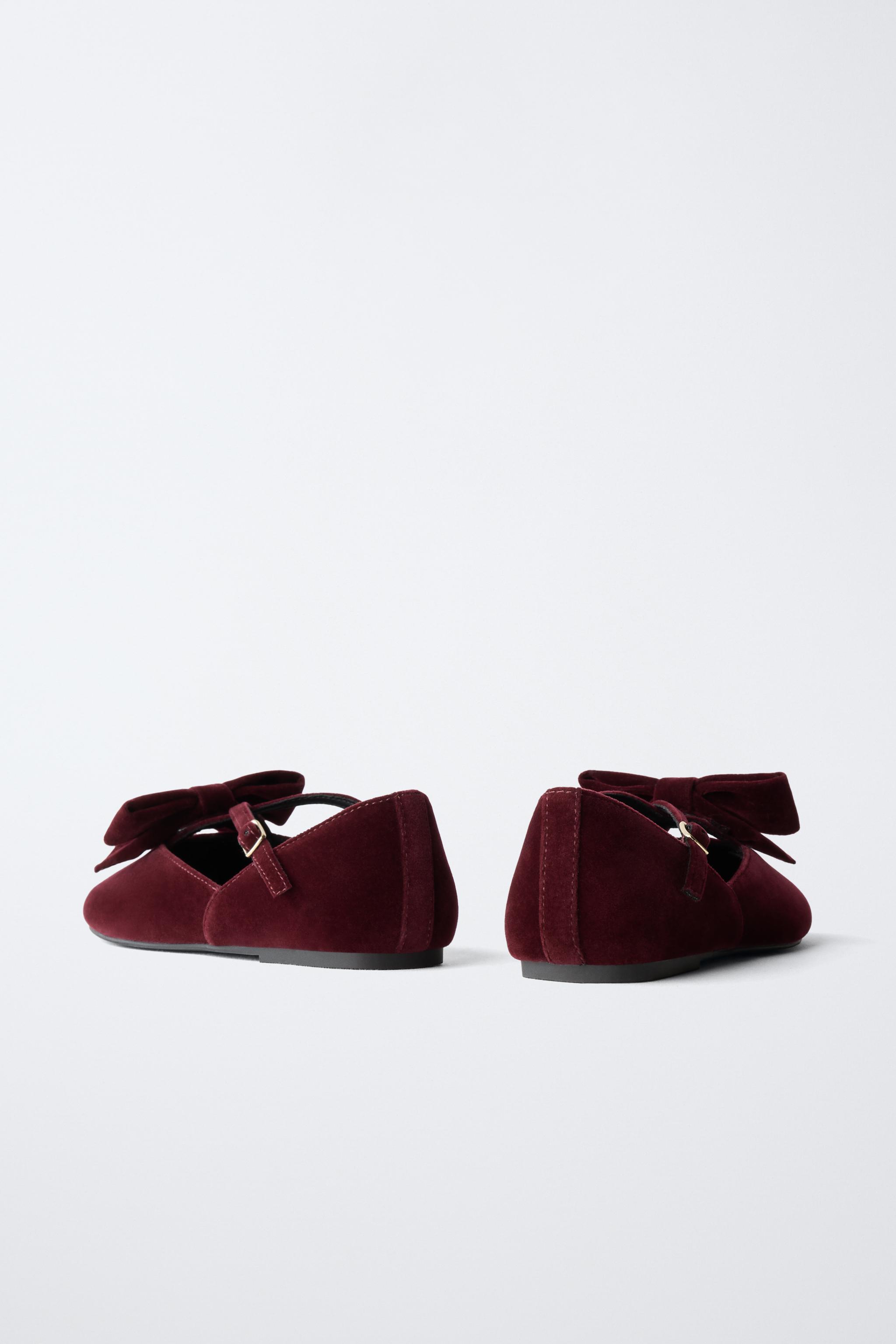 VELVET BOW BALLET FLATS