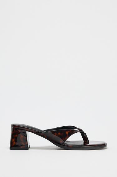 TORTOISESHELL-EFFECT SANDALS - Multicoloured by Zara - Image 0
