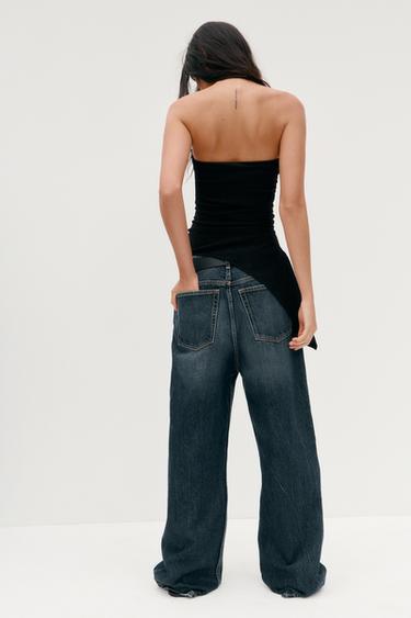 HAUT BUSTIER À TEXTURE - Noir de Zara - Image 4