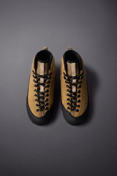 CONTRAST SNEAKER BOOTS — Sandy Brown 1