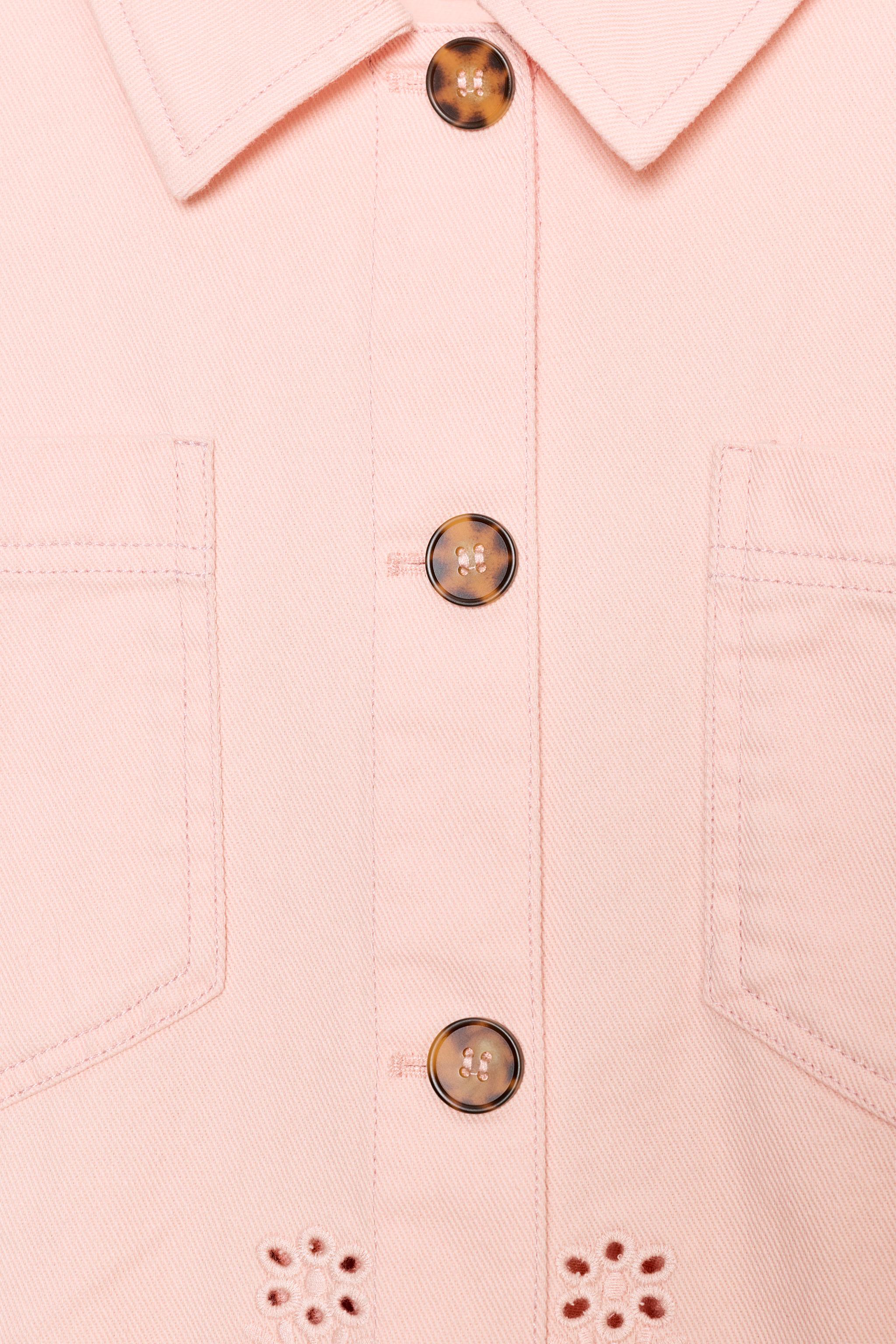 CUTWORK EMBROIDERY JACKET - Beige-pink | ZARA South Africa