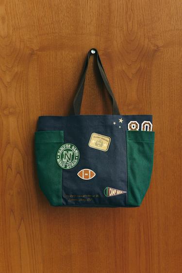 SHOPPER PARCHES - Azul de Zara