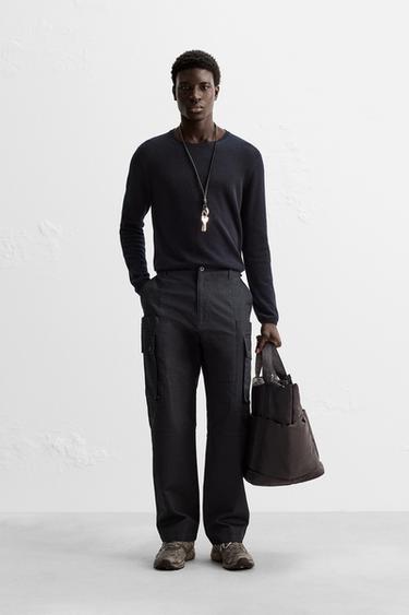 Zara 100% CASHMERE SWEATER - Navy blue - Image 0