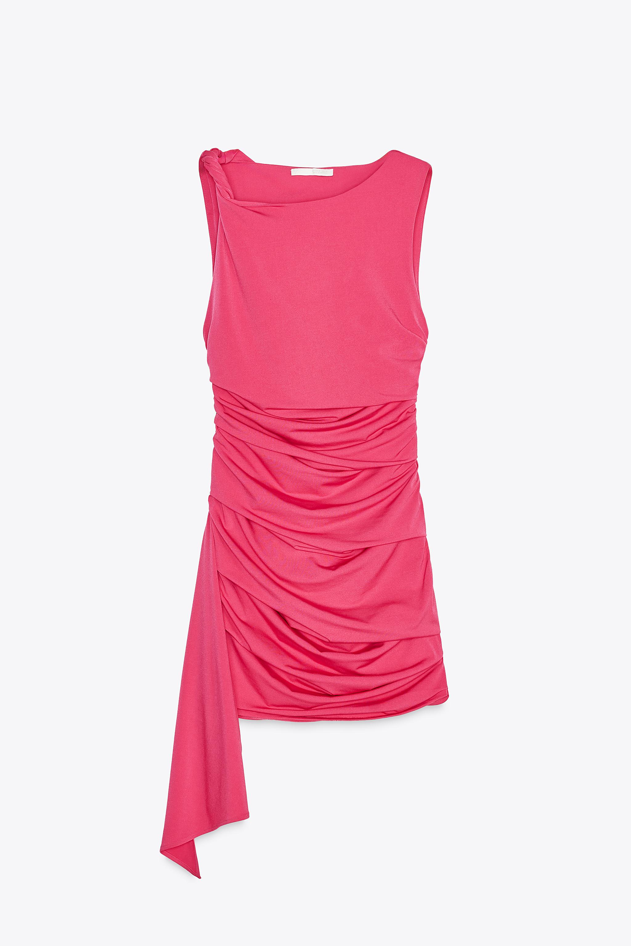 Rose Frantz ♥ Drape Unbalance Mini Dress/追跡付 Blouson Shoulder Mini Dress | Parallel