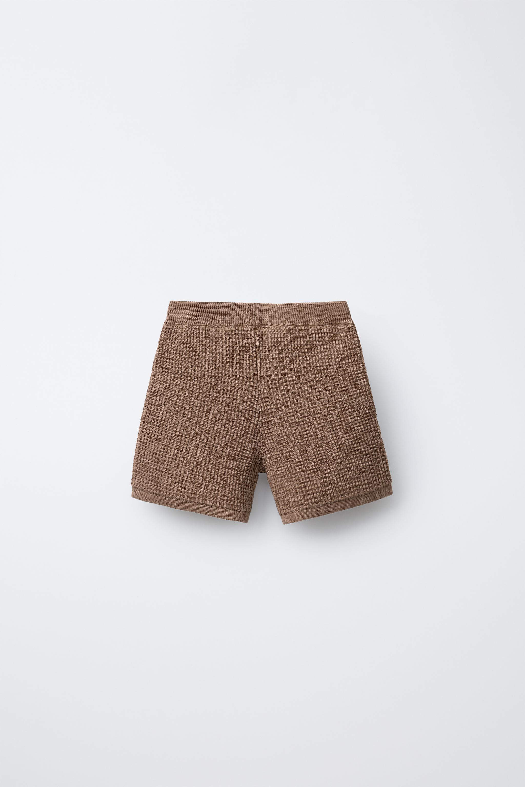 KNIT SHORTS - Brown | ZARA United States