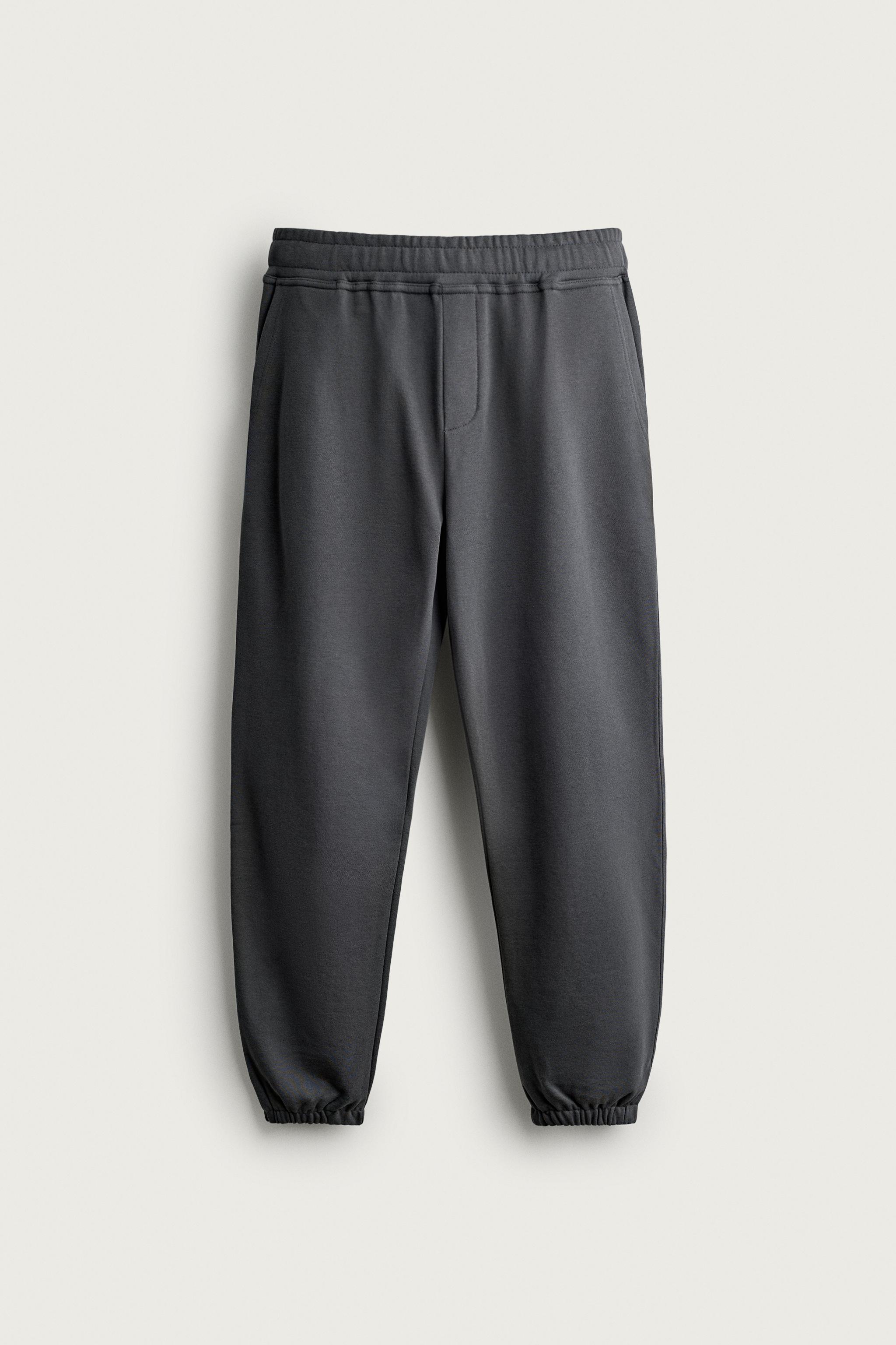 BASIC REGULAR FIT JOGGING PANTS — Dark anthracite