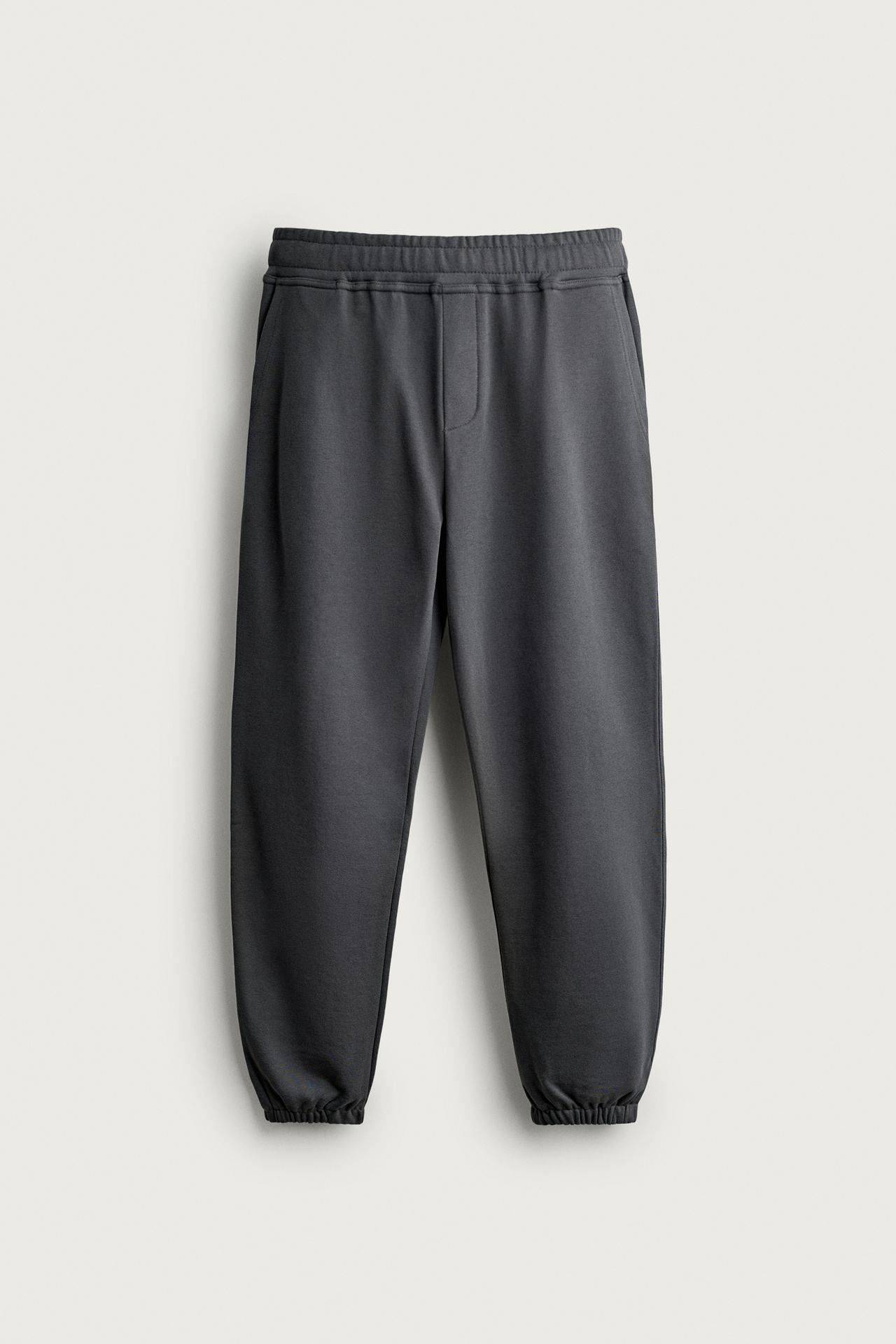 BASIC REGULAR FIT JOGGERS — Dark anthracite