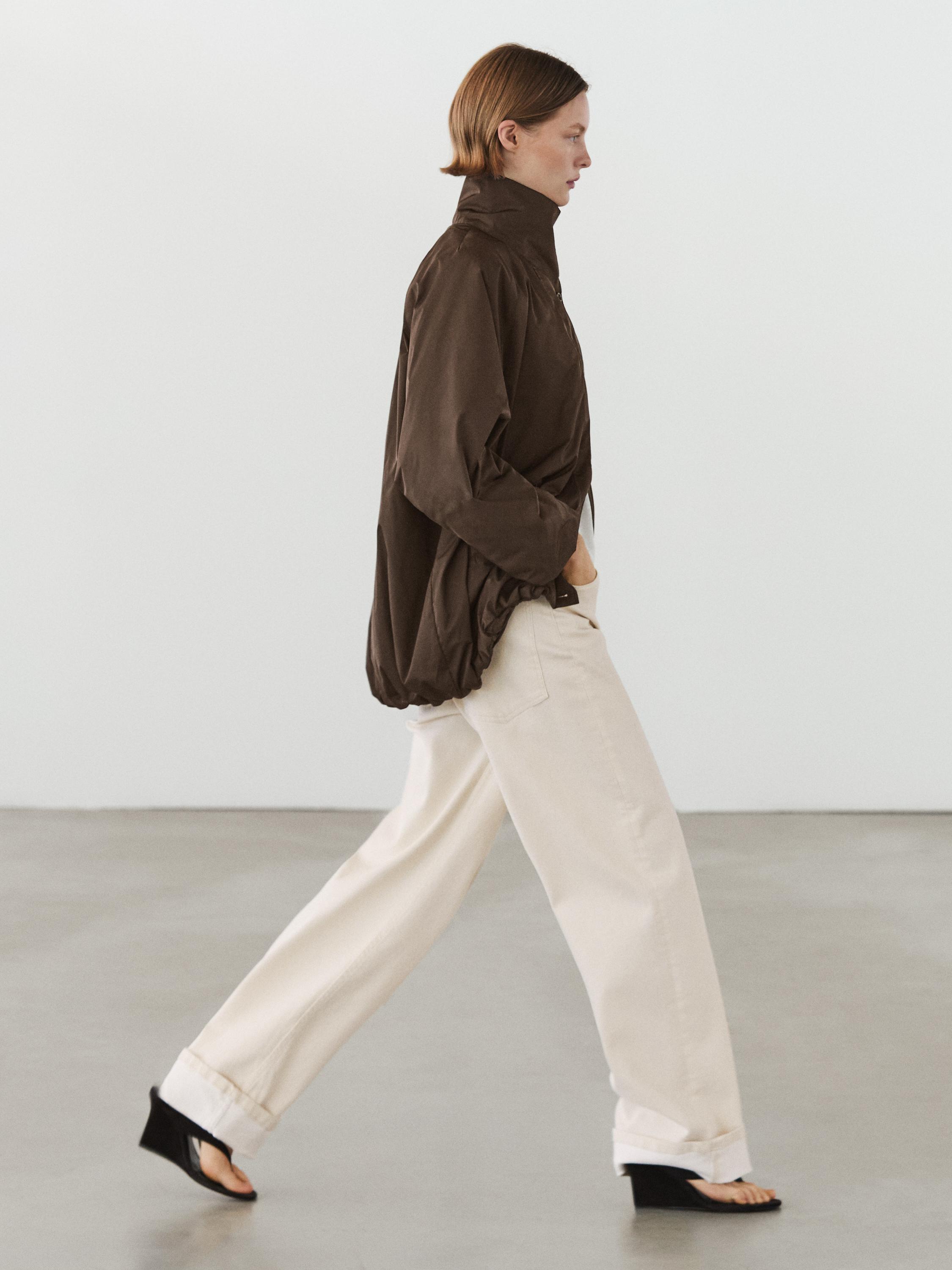 Voluminous puffer jacket — Brown / Taupe