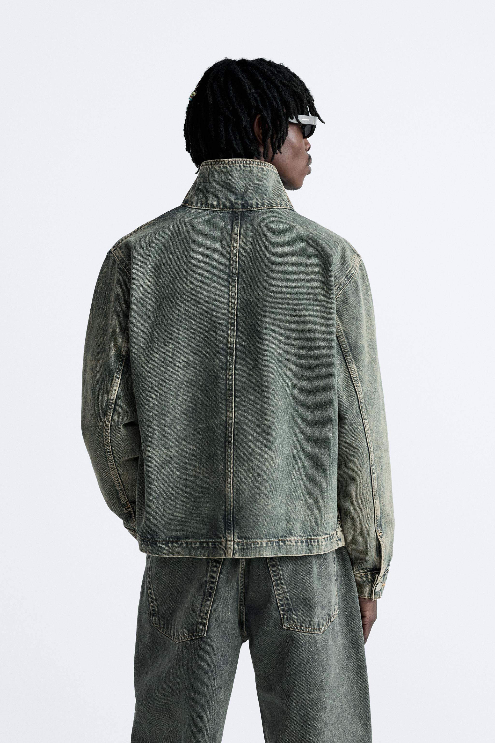 Zara acid store wash denim jacket