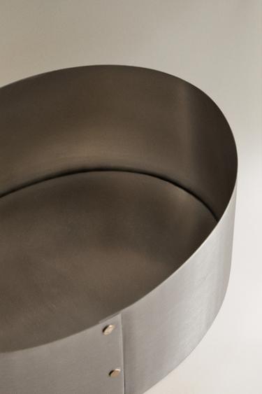 BOÎTE OVALE ACIER INOXYDABLE - Argent foncé de Zara - Image 2