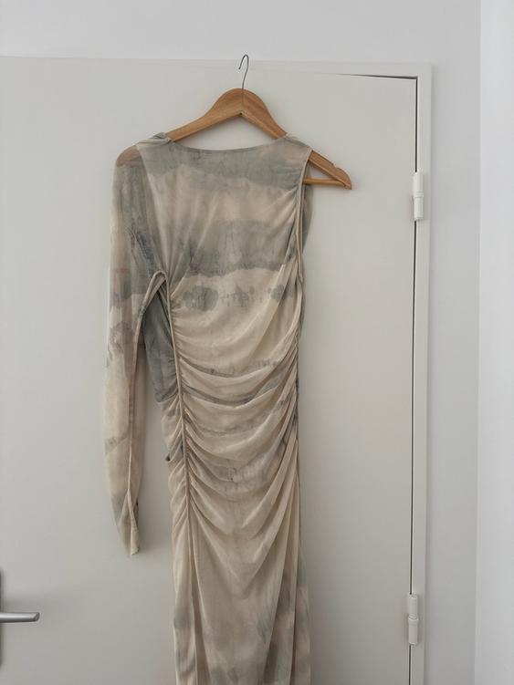 PRINTED TULLE ASYMMETRIC DRESS SECOND HAND