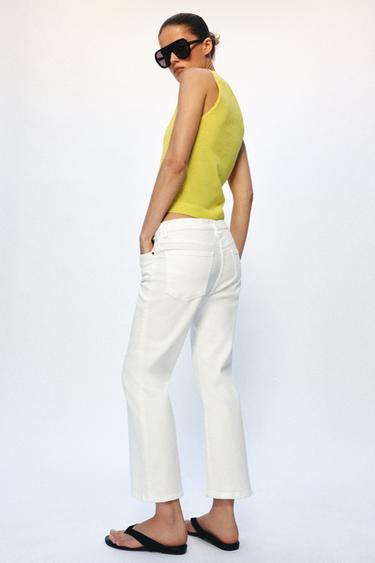 JEAN ZW COLLECTION CROPPED FLARE TAILLE MOYENNE - Blanc de Zara - Image 2