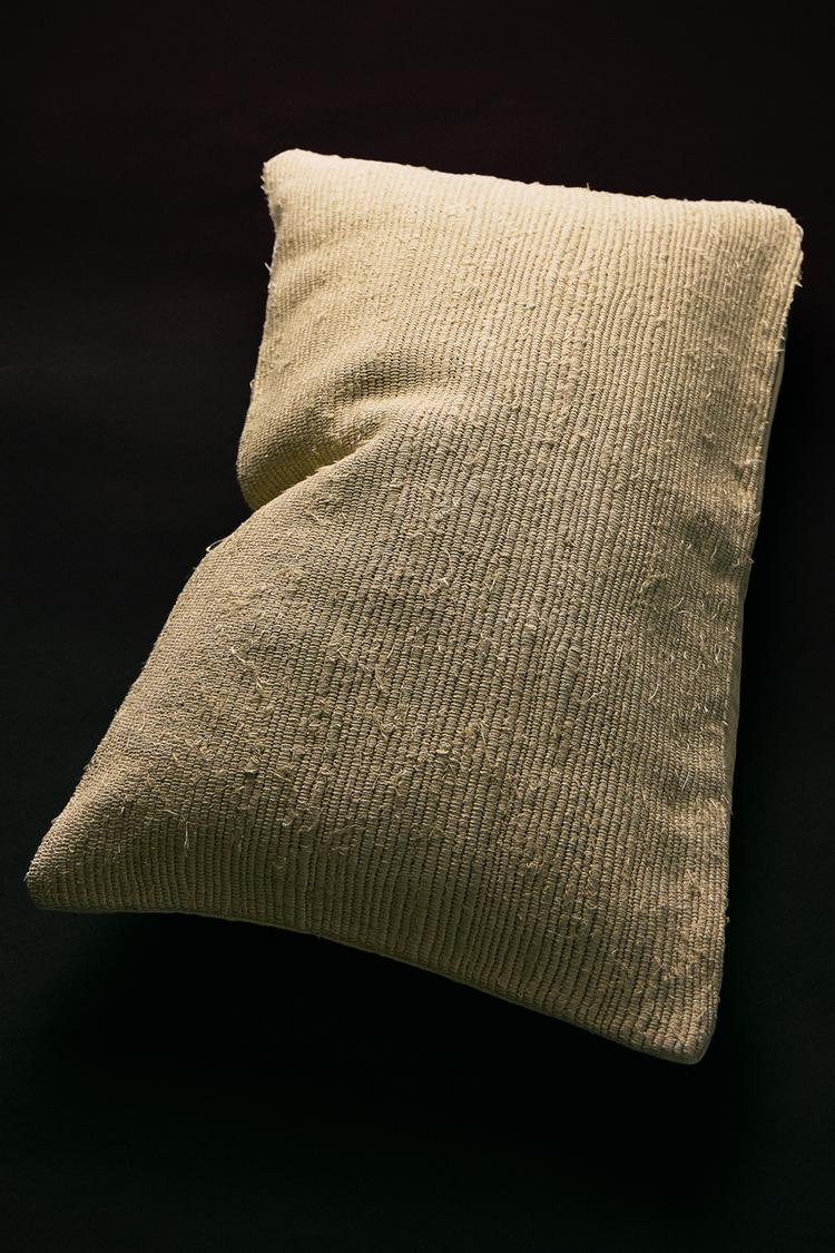WOVEN THROW PILLOW COVER — Sand