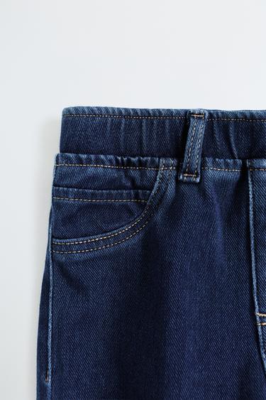 Zara DENIM LEGGINGS - Mid-blue