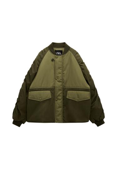 VOLUMINOUS BOMBER JACKET WITH POCKETS