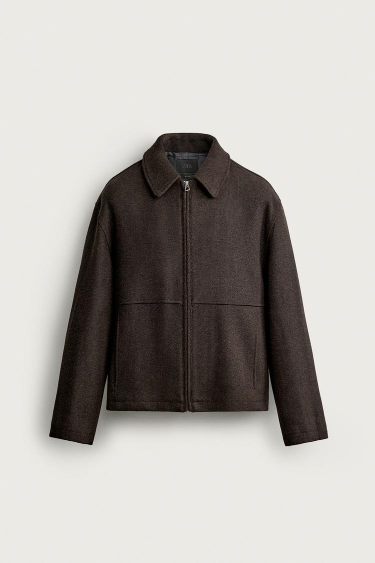 REGULAR FIT WOOL BLEND JACKET