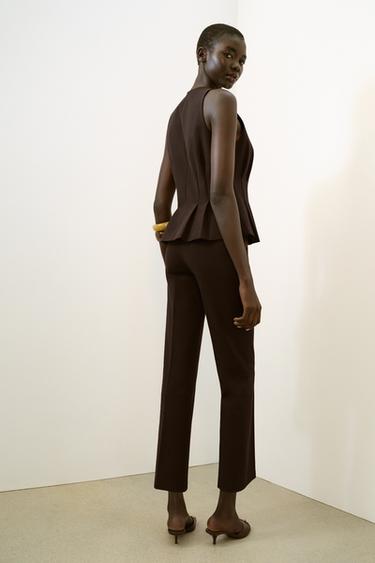 PANTALON MINI FLARE - Marron de Zara - Image 3