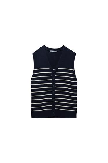STRIPED KNIT VEST