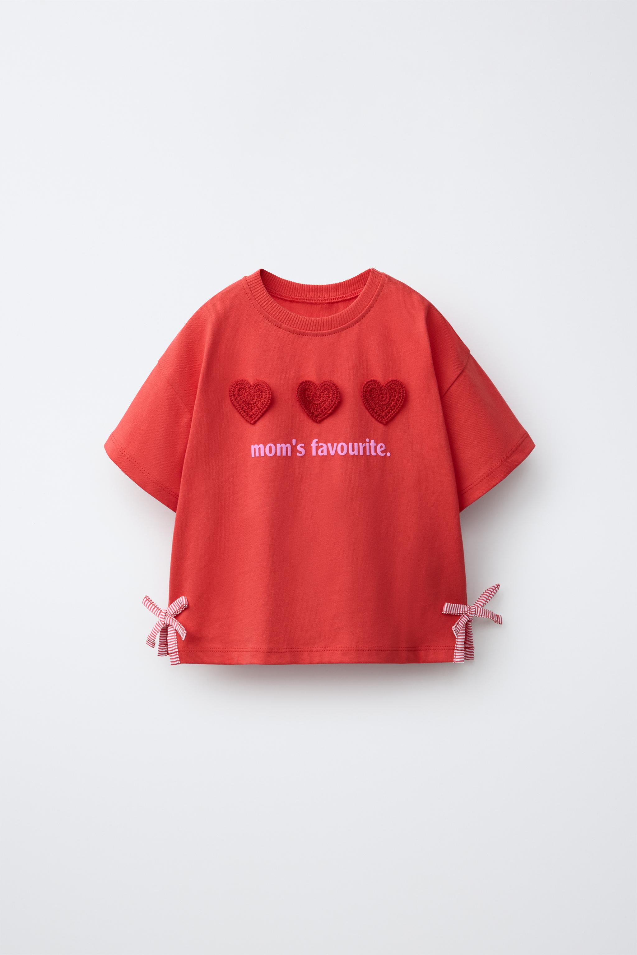 Детские футболки Zara CROCHETED FLOWER KNIT T-SHIRT