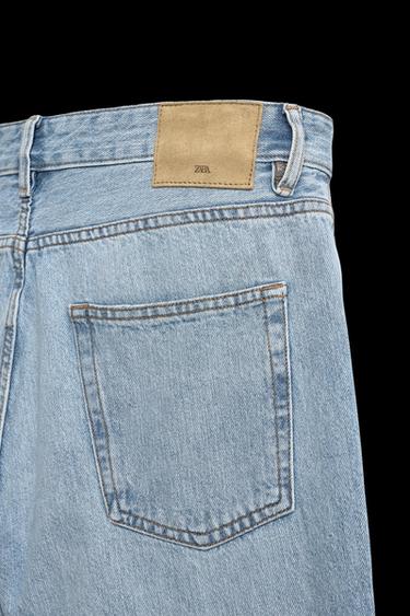 Zara SLIM TAPERED FIT JEANS - Light blue