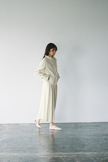 ZW COLLECTION ボタン ジャケットエクリュZaraのZW COLLECTION ボタン ジャケット - エクリュ 