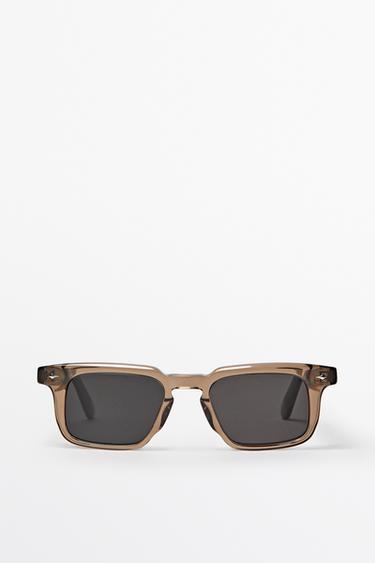 Zara Narrow rectangular sunglasses - Gray - Image 0