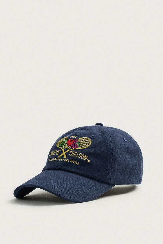 GORRA LAVADA BORDADO FRUIT OF THE LOOM™ - Marino de Zara - Imagen 0