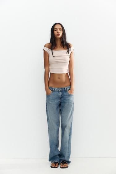HAUT COURT DRAPÉ - Écru de Zara