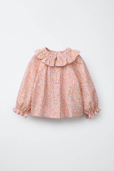 FLORAL PRINT SHIRT - Orange by Zara - Image 0