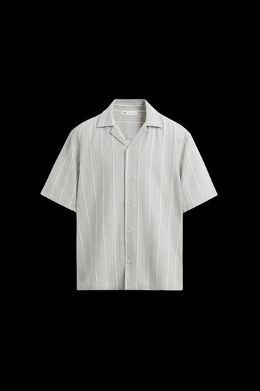STRIPED TEXTURED SHIRT - Grey von Zara - Bild 0