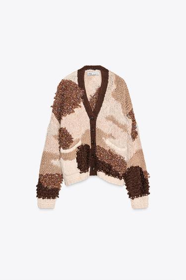 TEXTURED KNIT CARDIGAN - Multicoloured by Zara - Image 0