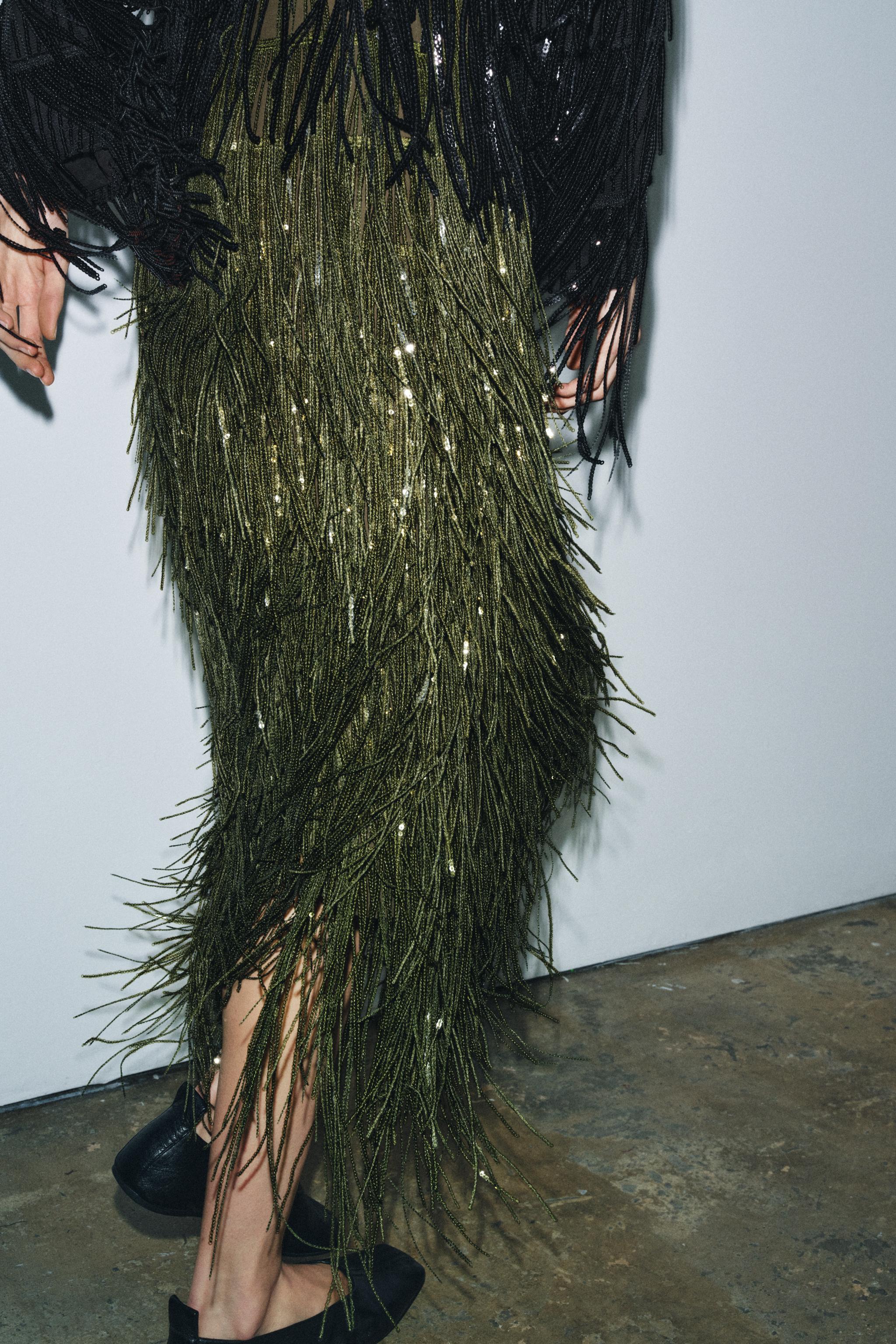 ZW COLLECTION LIMITED EDITION FRINGED SEQUIN SKIRT