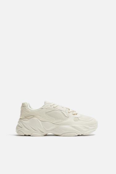 Zara CHUNKY SHOES - Bone White