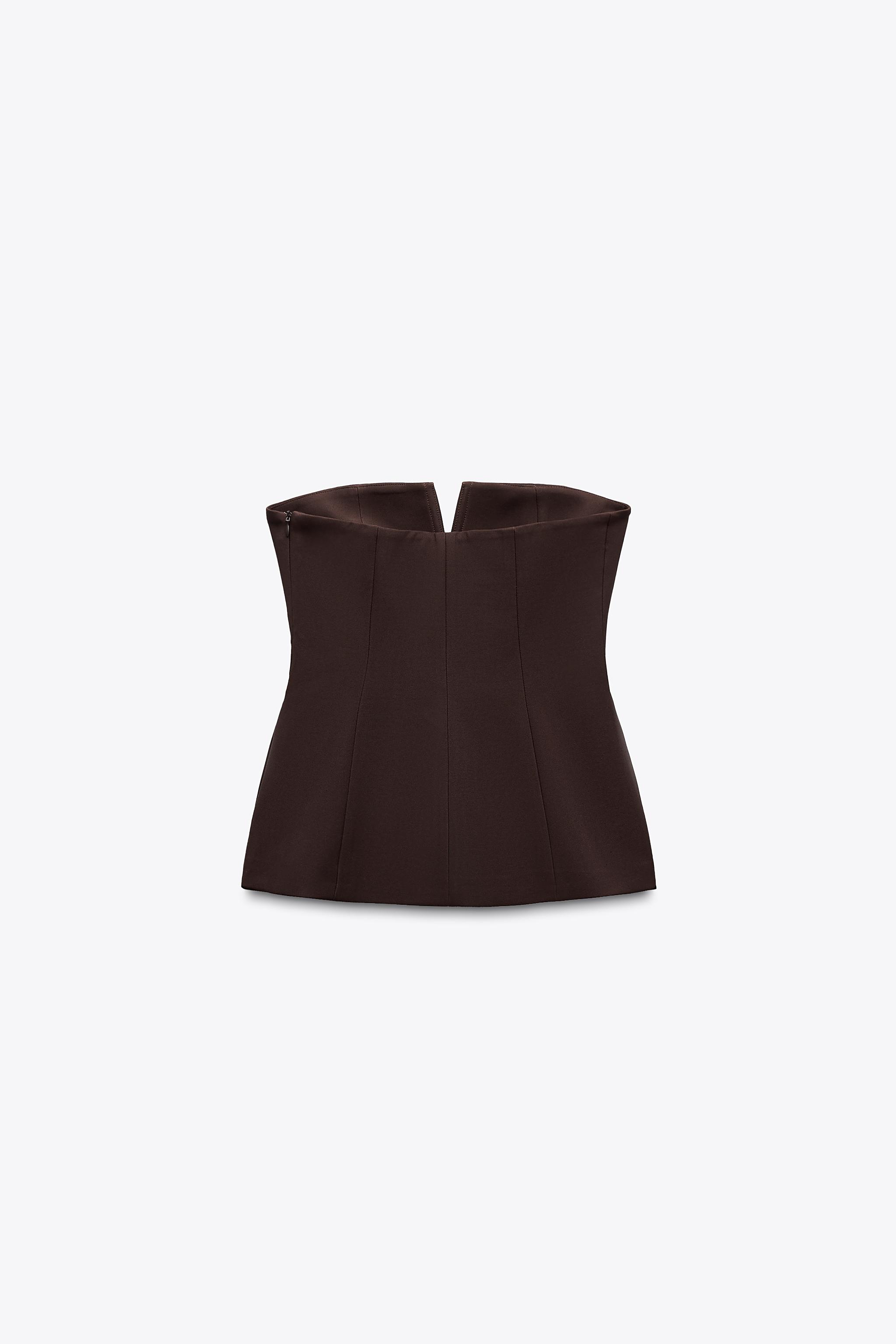 ストラップレストップス - ブラウン | ZARA Japan / 日本