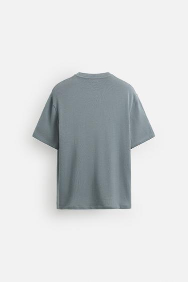 T-SHIRT MAILLES BASIQUE - Gris / Bleu de Zara - Image 6