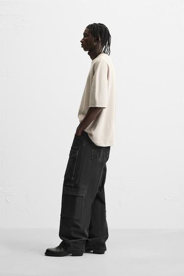 T-SHIRT DÉLAVÉ À LA STRUCTURE EN MAILLE - Iceberg de Zara - Image 3