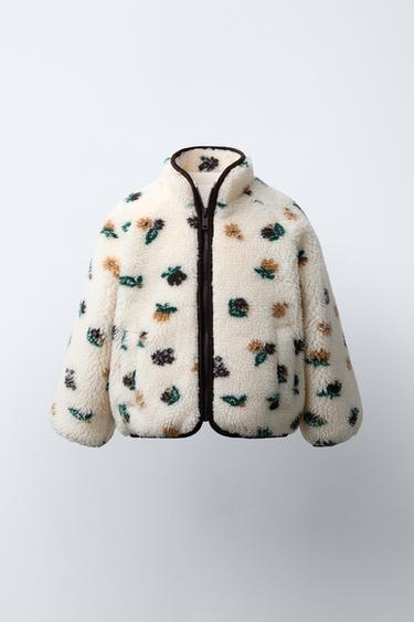 FAUX SHEARLING FLOWER JACKET - Ecru by Zara