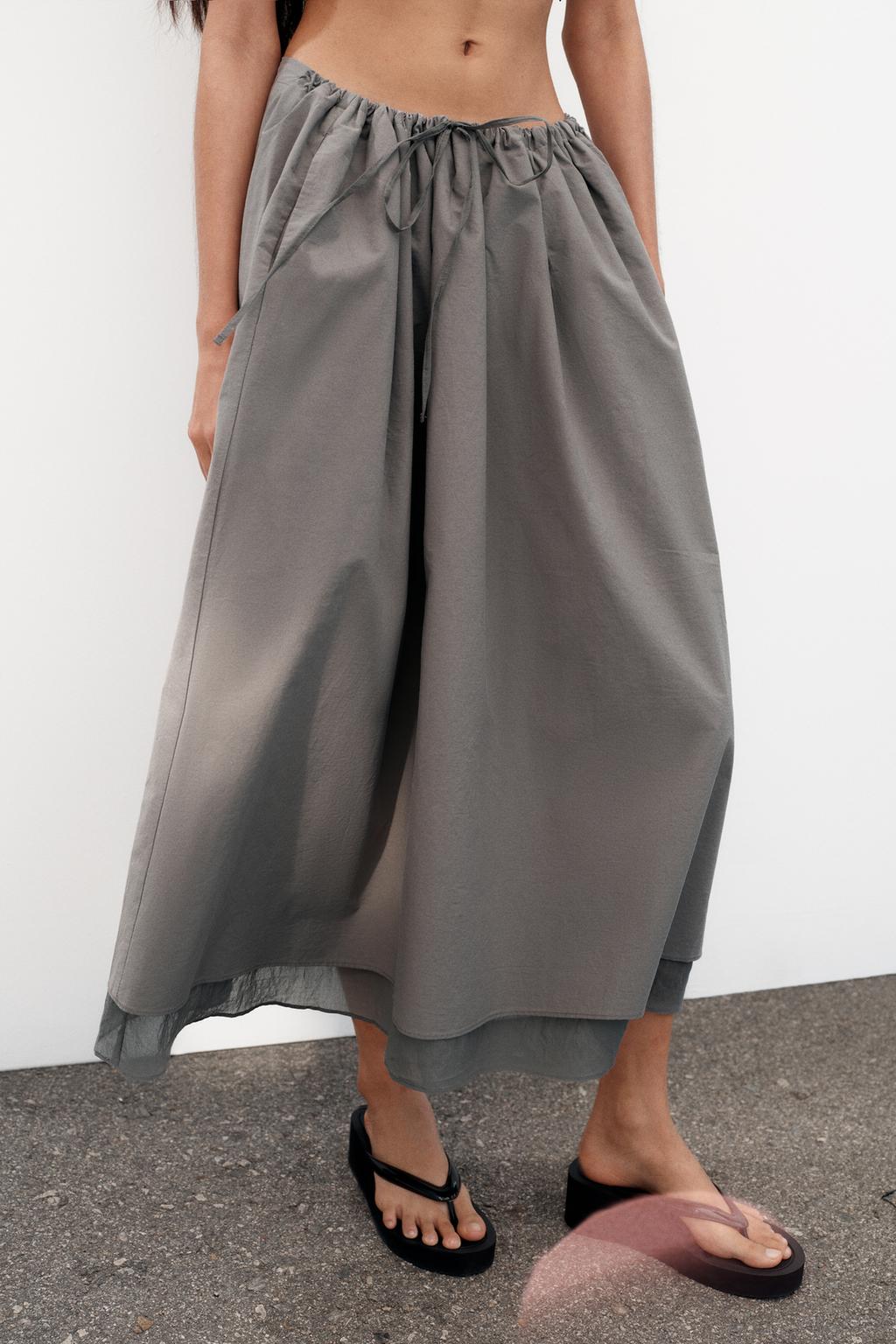 COMBINATION CAPE MIDI SKIRT