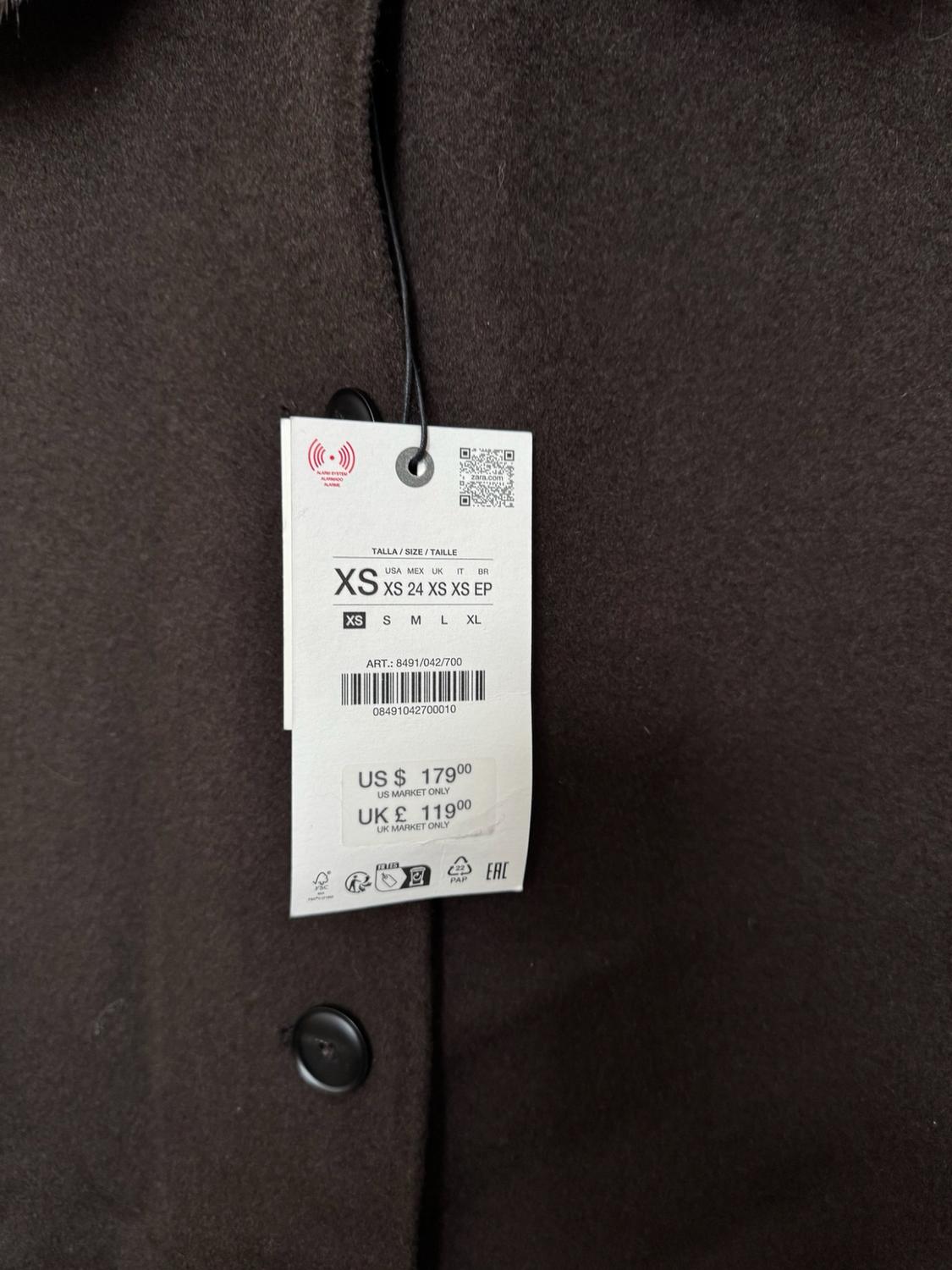 WOOL COAT WITH FAUX FUR COLLAR ZW COLLECTION - Image 3