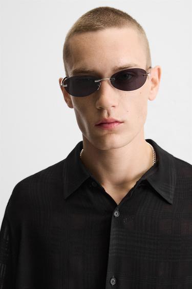 CHEMISE JACQUARD À CARREAUX - Noir de Zara - Image 5