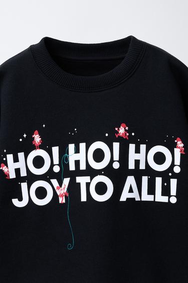 SANTA CLAUS PRINT SWEATSHIRT - Black by Zara - Image 2