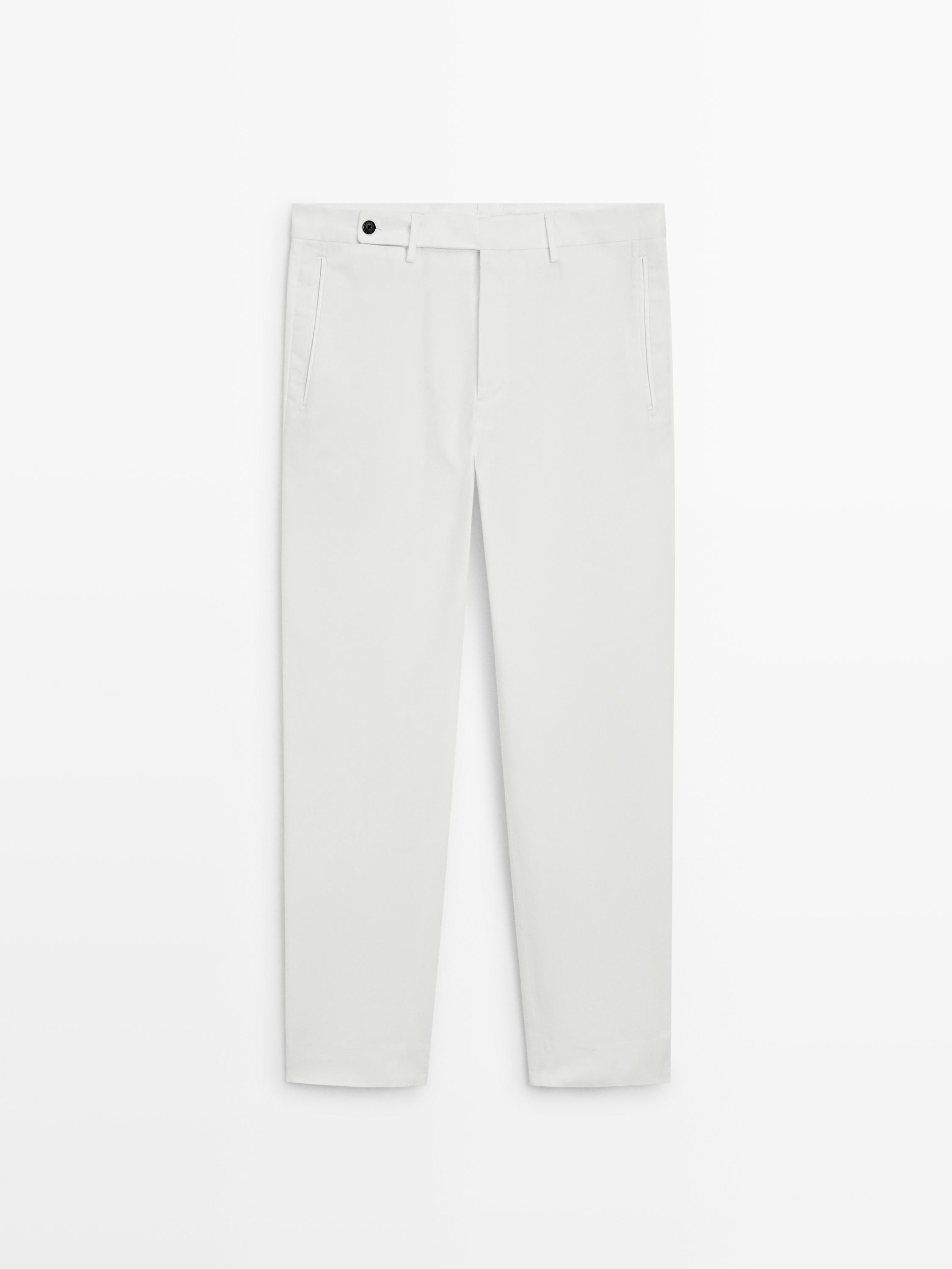 Pantalon en serge de coton mélangé
