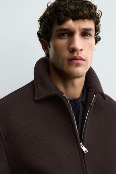 WOOL - CASHMERE MANTECO ® JACKET - Dark brown by Zara - Image 4