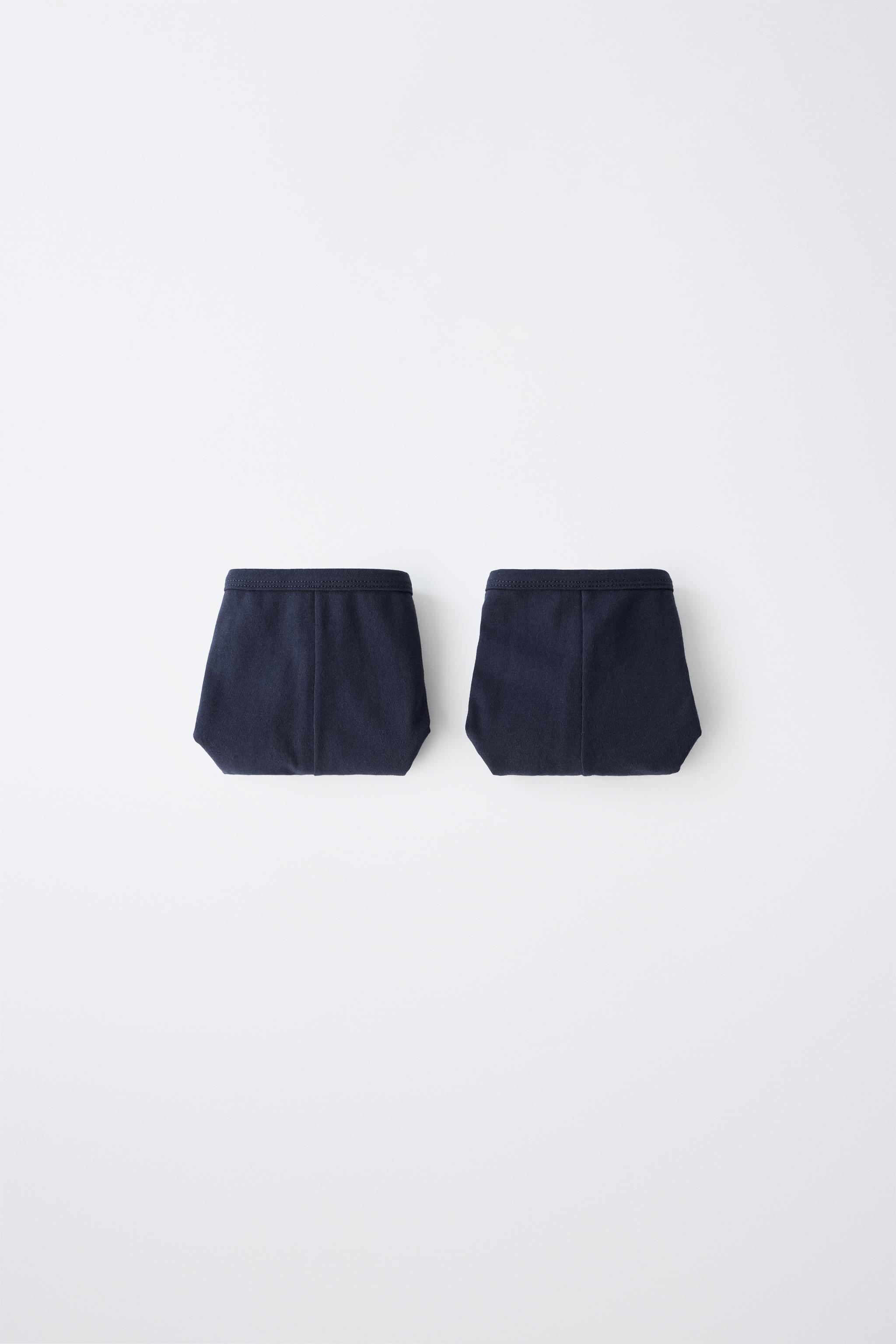 8-14 YEARS / TWO-PACK OF PLAIN UNDERWEAR — Navy blue