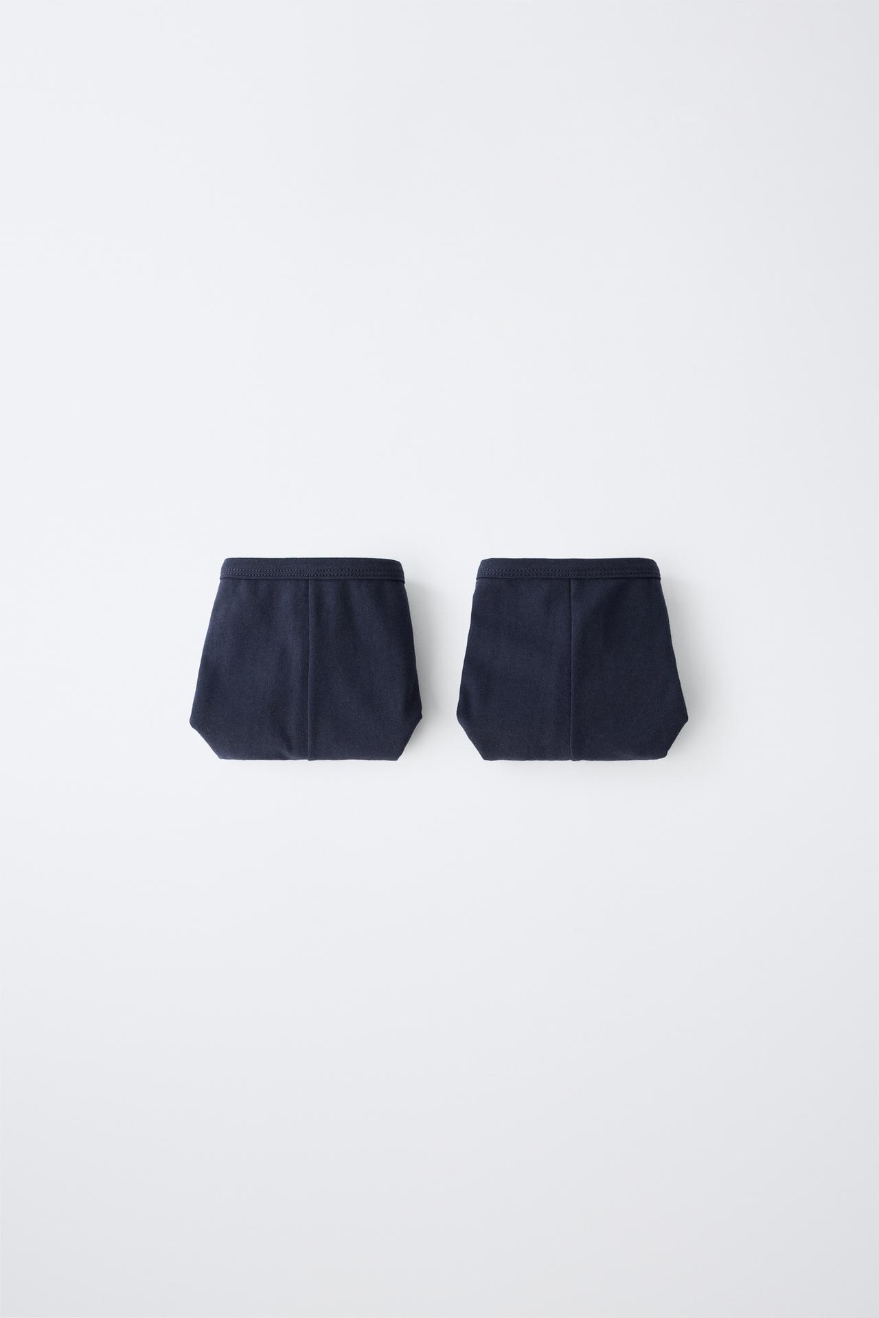 8-14 YEARS / TWO-PACK OF PLAIN UNDERWEAR — Navy blue