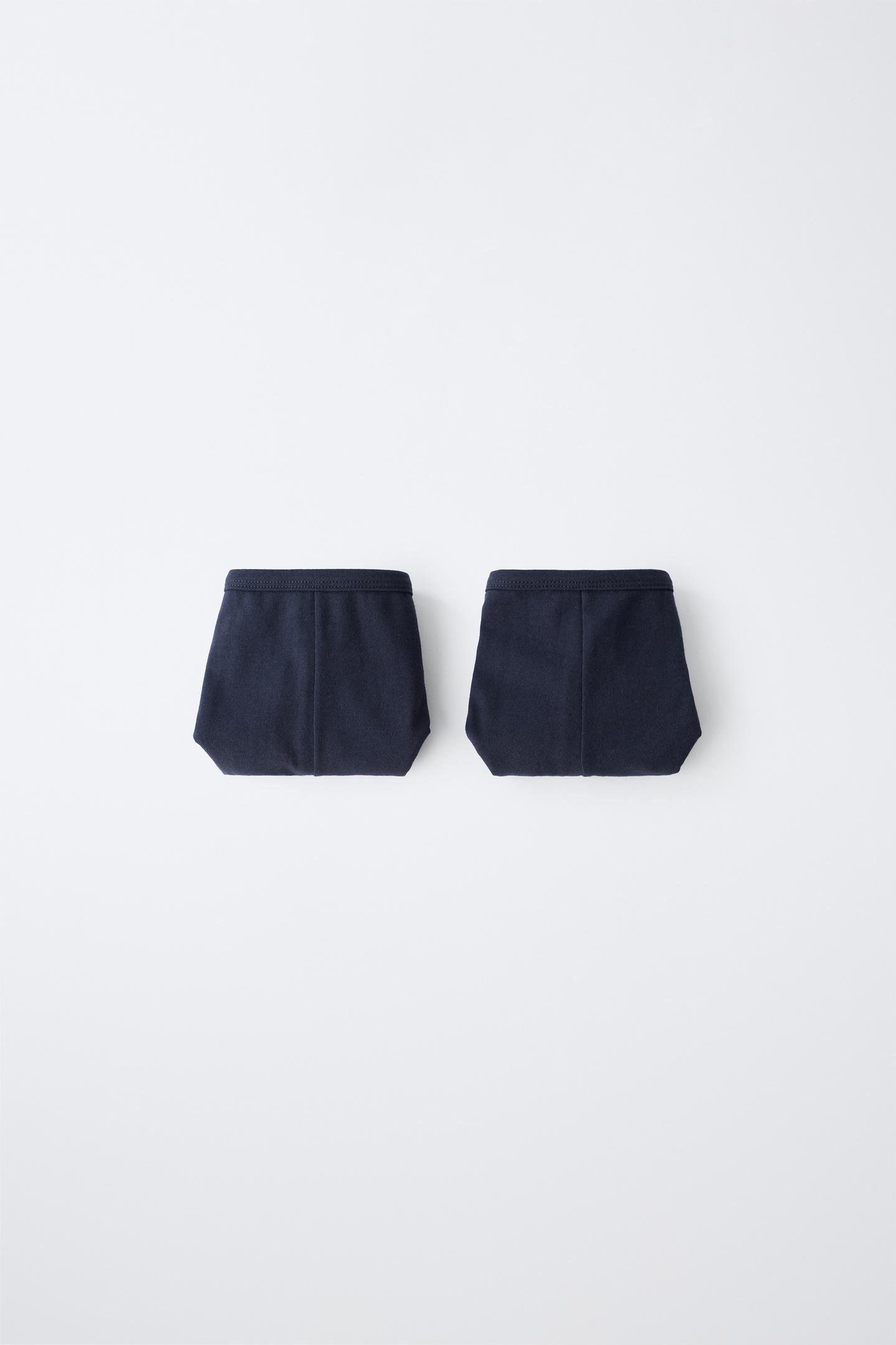 Трусы Plain для детей, 2 шт. — Zara, цвет: Тёмно-синий — фото 1