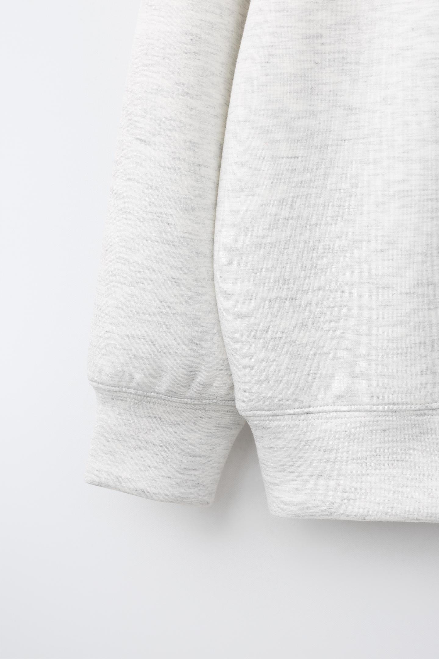 Детское худи Zara Sporty, цвет: Серый меланжевый — фото 4