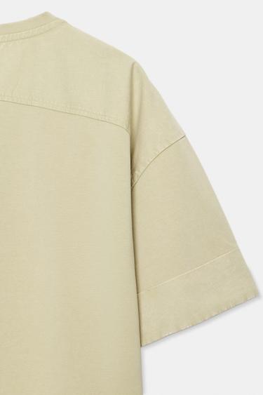 HEAVY COTTON SHORT SLEEVE T-SHIRT - Light green by Zara - Image 6