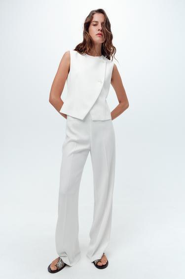 ZW COLLECTION WRAP WAISTCOAT - Ecru by Zara - Image 0