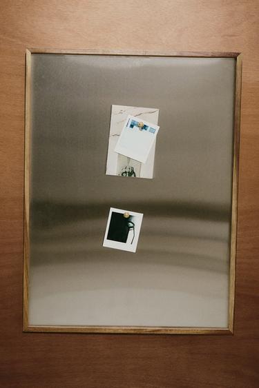 Zara Krem rengi - AHŞAP KENARLI MANYETİK KARATAHTA